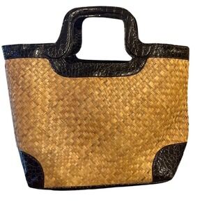 Mud Pie Straw picnic insulated bag